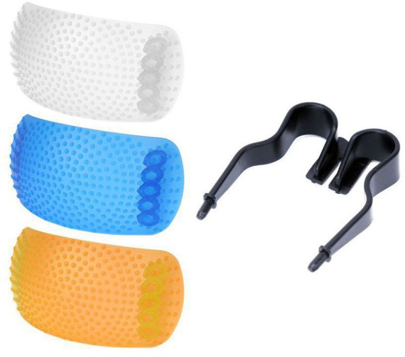 Stookin 3 Color Pop Up Hot-Shoe Flash Diffuser Set For Dslr , Slr Cameras Flesh Diffuser(Multicolor)