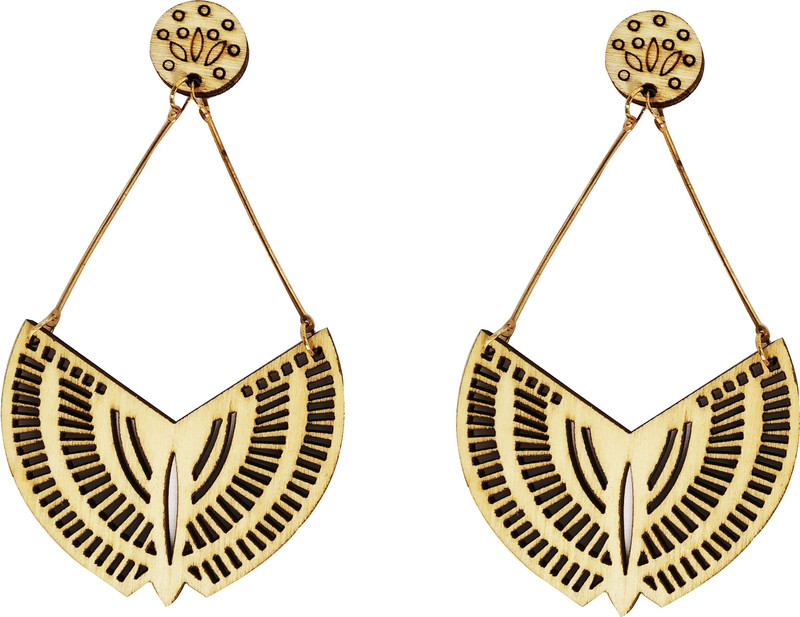 avikvi Wmen's Wooden Hoop Earrings Wood Hoop Earring