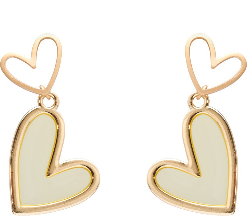 izaara Stylish Fashion latest Heart Shape Long Earring for Women and Girls Brass Drops & Danglers