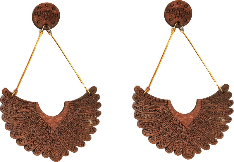 avikvi Women's Wooden Hoop Earrings Wood Hoop Earring