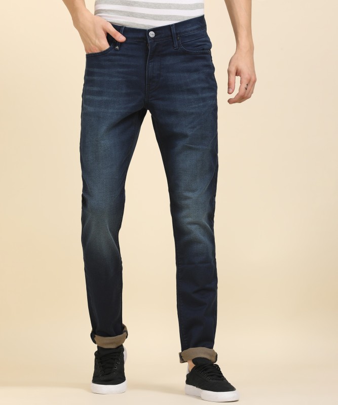 lee skinny men's blue jeans