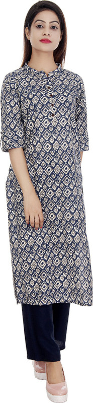 club fashion Women Printed Straight Kurta(Multicolor)