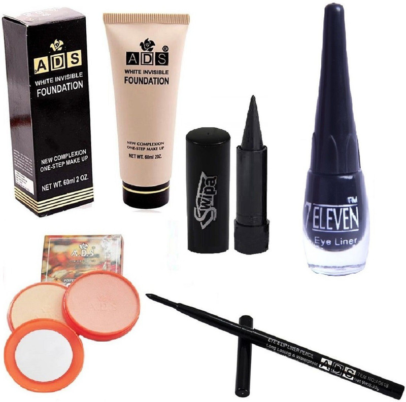 SWIPA Kajal,Foundation,Eyeliner,Compact,Eye/Lip Liner Pencil(Pack of 5)