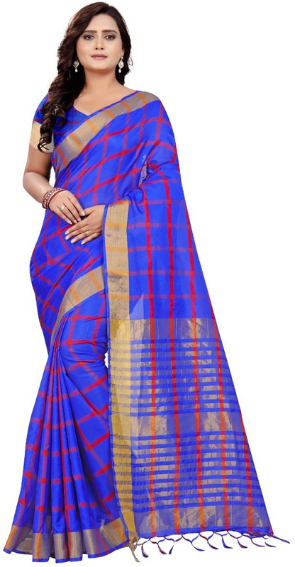ethnic vila Solid Katha Poly Silk Saree(Pink)