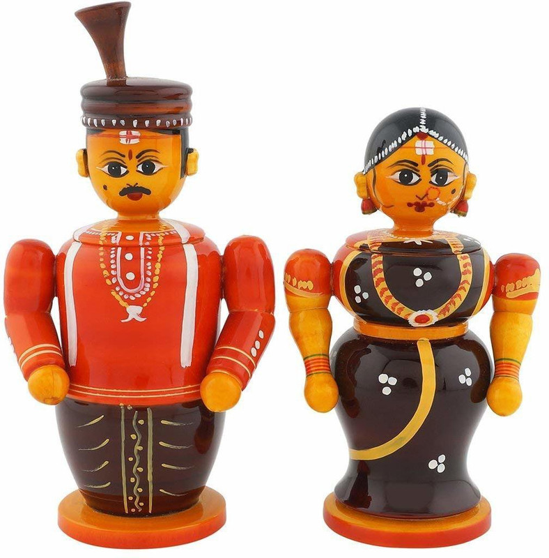 sri balajee Decorative Showpiece  -  8 cm(Wood, Multicolor)
