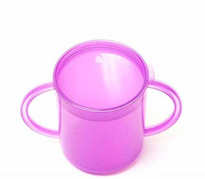 cupna TalkTools Recessed Lid Cup with Handles - 2 Lids Included(Purple)