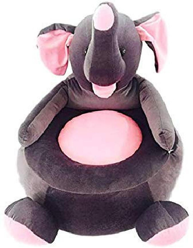 pearl world Soft Toys Elephant Soft Plush Seat, Chair, Stool, for Kids (Brown)  - 48 cm(Brown)