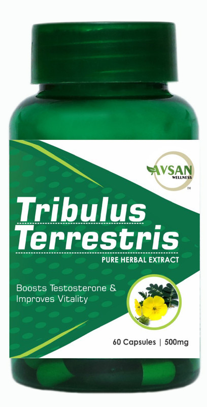 avsan wellness Tribulus Terrestris Pure Herbal Extract for Boost Testosterone - 60 Capsules(500 mg)