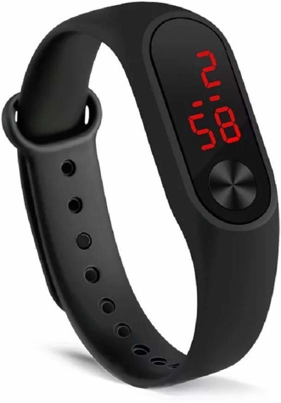 Skmei Fully black led silicon belt date & day display light changeble watch for boys Digital Watch  - For Men & Women