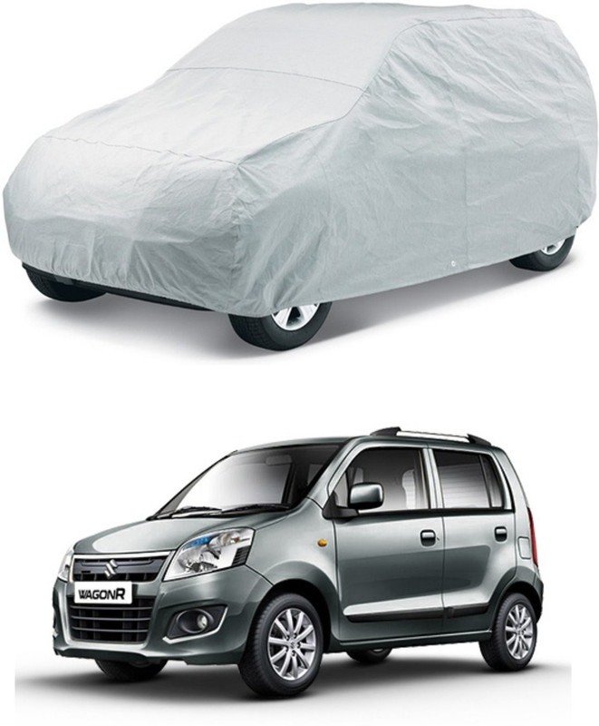 sagar traders Car Cover For Maruti Suzuki Wagon R 1.0 (Without Mirror Pockets)(Silver, For 2011, 2012, 2013, 2014, 2015, 2016, 2017, 2018 Models)