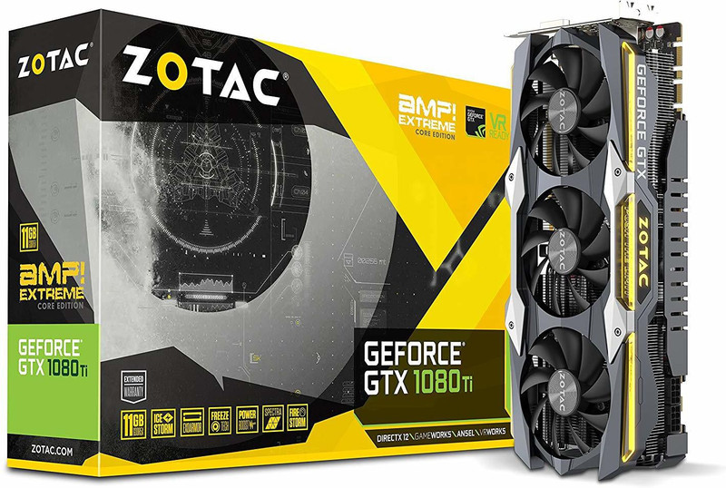 ZOTAC NVIDIA GeForce GTX 1080 Ti AMP 4918309 11 GB GDDR5 Graphics Card