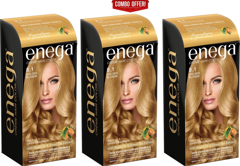 Buy enega Cream Hair Color with Argan Oil & Green Tea Extract Formula  Smooth Hair Color(Golden Red) Online at desertcartLuxembourg
