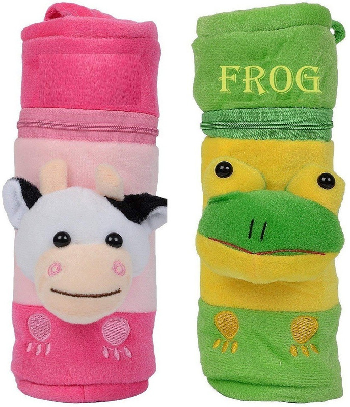 Manan Shopee Cute Baby Bottle Cover 260ml (Pack Of 2)(Multicolor)