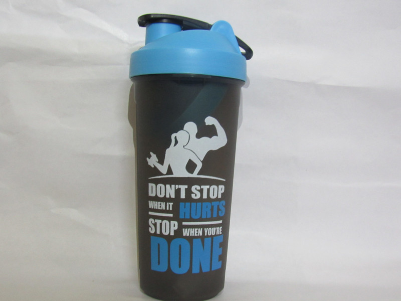 keke Nutrition Protein Shaker Bottle with Mixer 500 ml (Pack of 1, Sky Blue) 500 ml Shaker(Pack of 1, Blue)