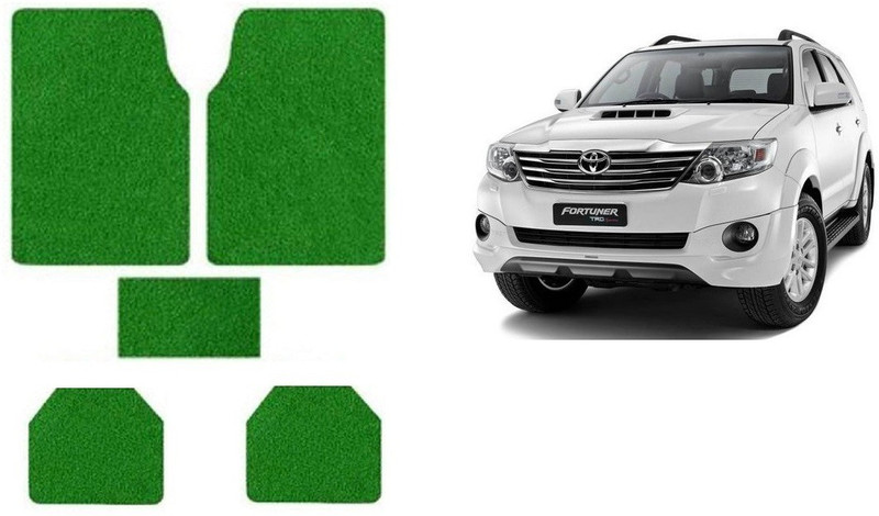 Autofetch Rubber Standard Mat For  Toyota Fortuner(Green)