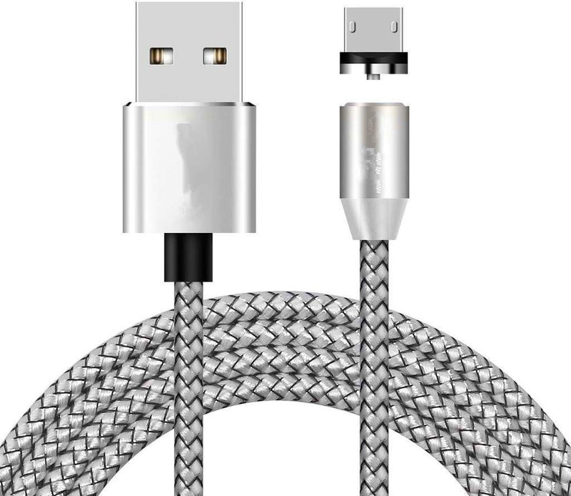 sbatm 360 degree magnetic charger cable 1 m Magnetic Charging Cable(Compatible with android phone, Silver)