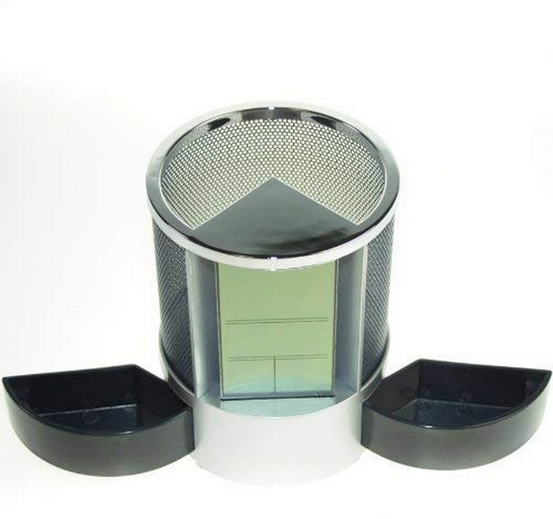nehal trade 3 Compartments Plastic Pen Holder(White, Black)
