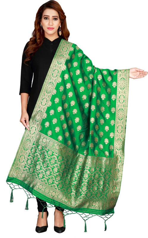 omkar fashion Poly Silk Self Design Women Dupatta