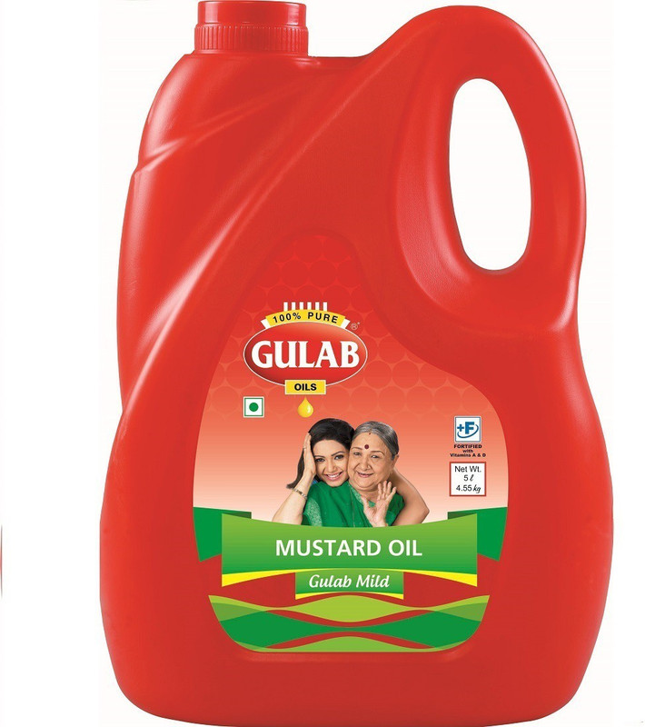 gulab oils (Pack Of 2) Mild Mustard Oil Jar(2 x 5 L)