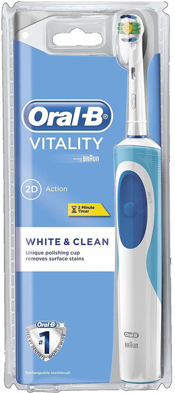 oral b vitality white and clean electric rechargeable toothbrush