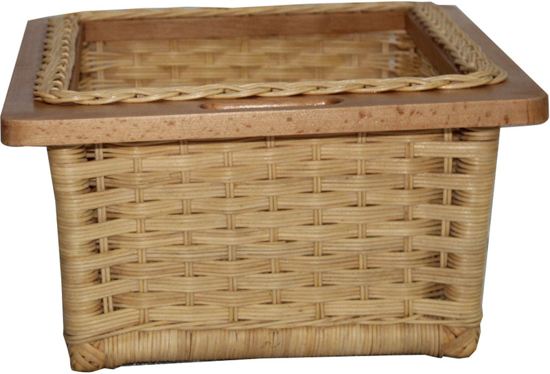 cane ji shree ji Wooden Fruit & Vegetable Basket(Beige)