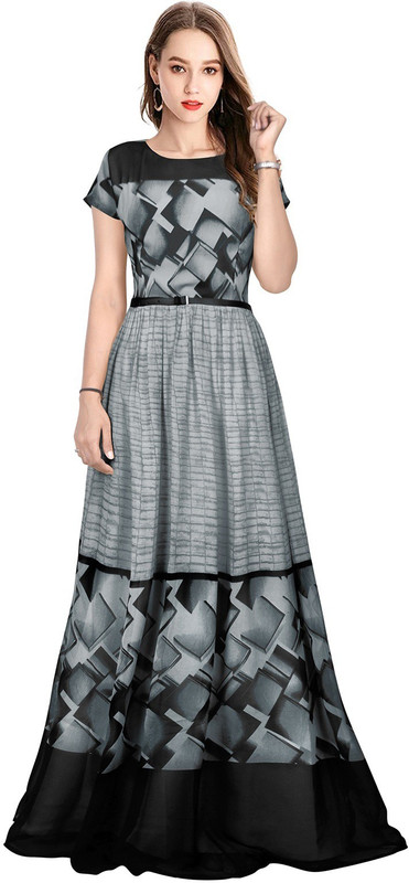 tichibo Flared/A-line Gown(Grey)