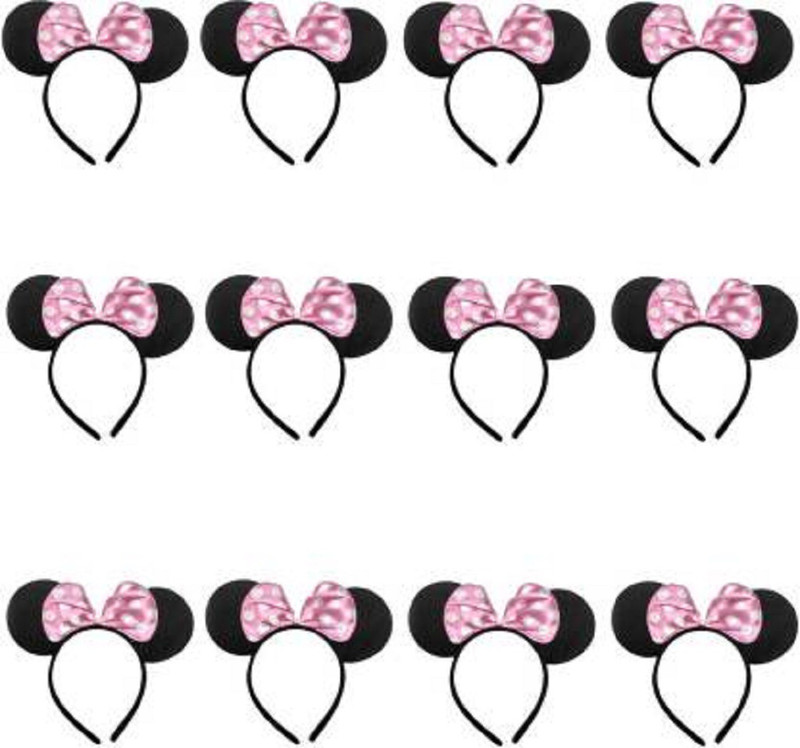 skky bell Mickey Minnie Hairband Accessory. Head Band(Pink)