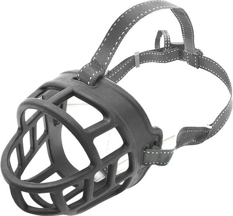 Nema Silicone Basket Anti-Bite Muzzle for Dogs - Red - Medium (Size 4) Medium Other Dog Muzzle(Red)