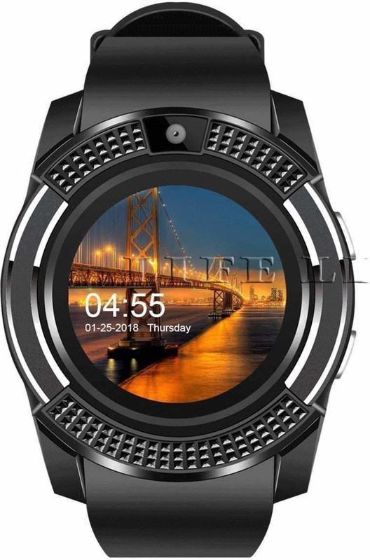 welltech Sweat proof Touch Screen Call Support BLACK Smartwatch(Black Strap Free)