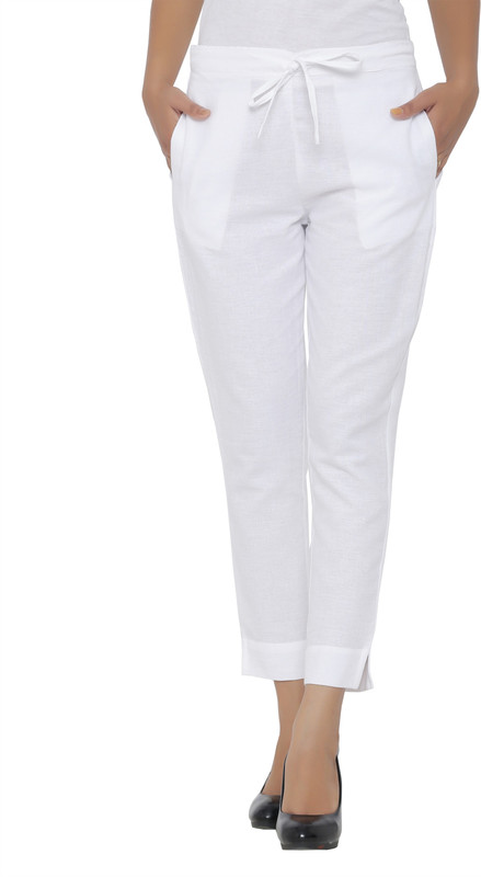 styleit Regular Fit Women White Trousers