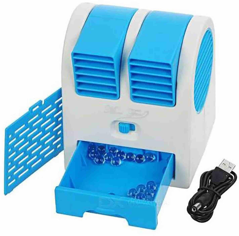 fabuyz Plastic Portable Mini Air Cooling Fan with USB Operated for Desk and Office mini coller-1 USB Air Cooler, USB Air Freshener, USB Fan(Blue)
