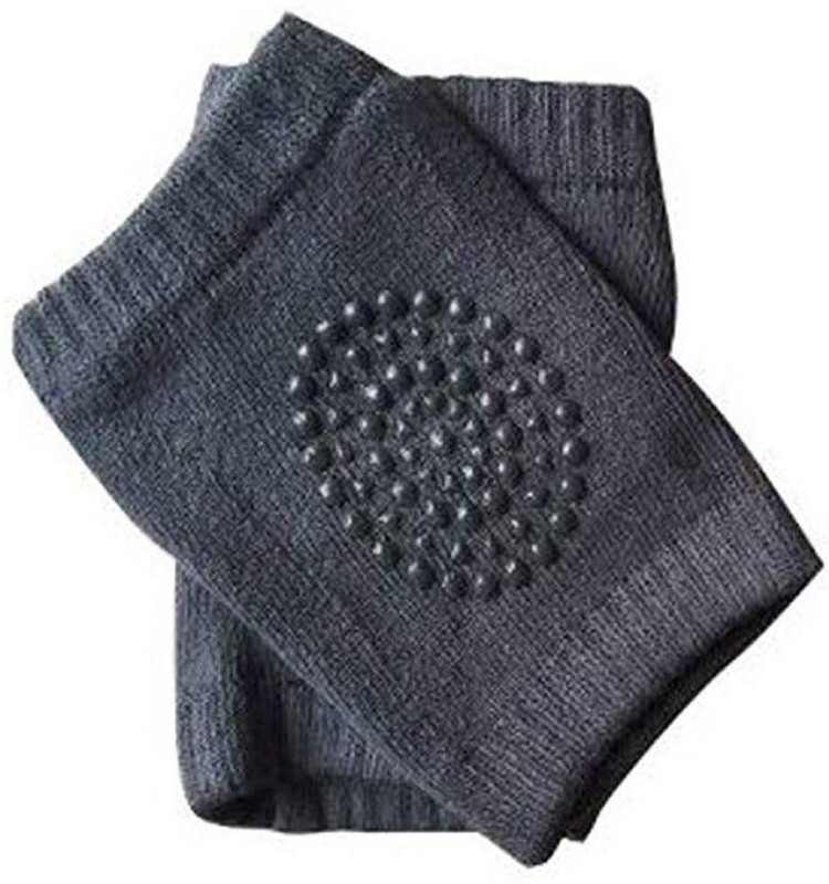 shoppzone Baby Crawling Anti-Slip Knee Pads Dark Grey Baby Knee Pads(doted)