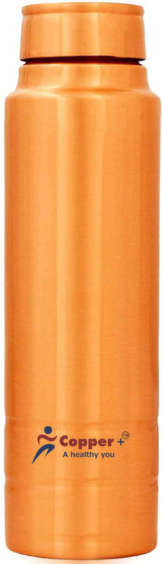 copper plus Plain Copper Water Bottle, 1 Litre 1000 ml Bottle(Pack of 1, Gold)