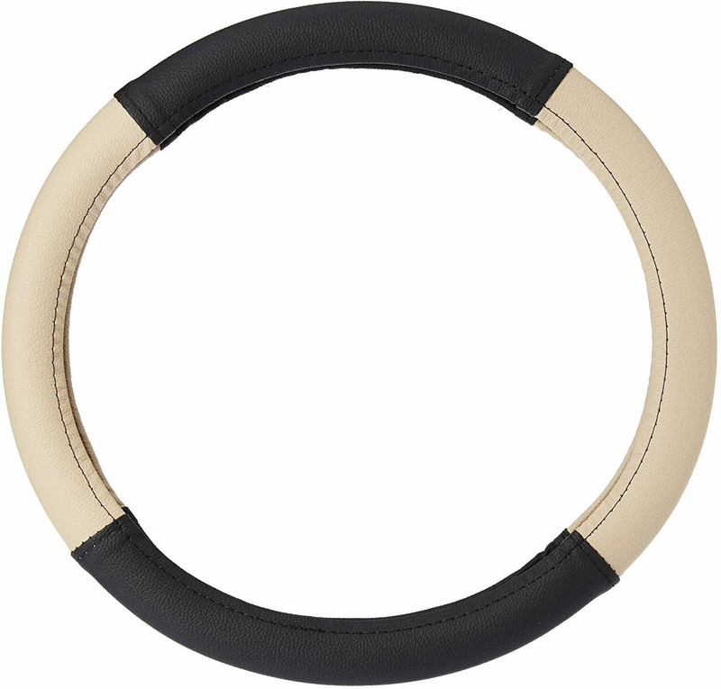 skynex Steering Cover For Maruti Swift Dzire, WagonR, Baleno, Esteem, New Swift, Kwid, Omni, Santro, Grand i10, Polo Exquisite, Etios, Elite i20, Amaze, i10 Active(Black and Beige, Leatherite)