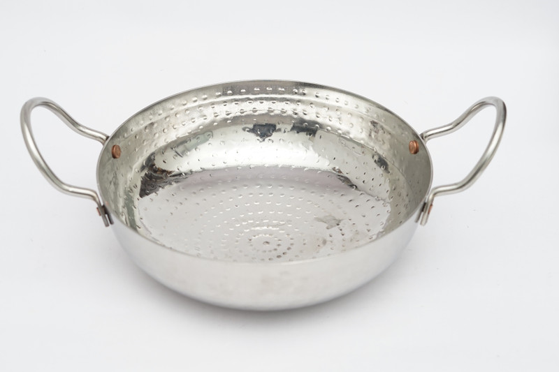 EGLOB Stainless steel Kadai 3 Litre with Heavy Base Cookware Set(Stainless Steel, 1 - Piece)