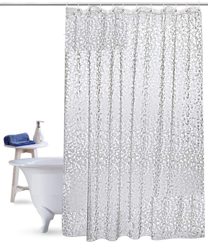 Flipkart SmartBuy 272 cm (9 ft) PVC Shower Curtain Single Curtain(Self Design, 3D)