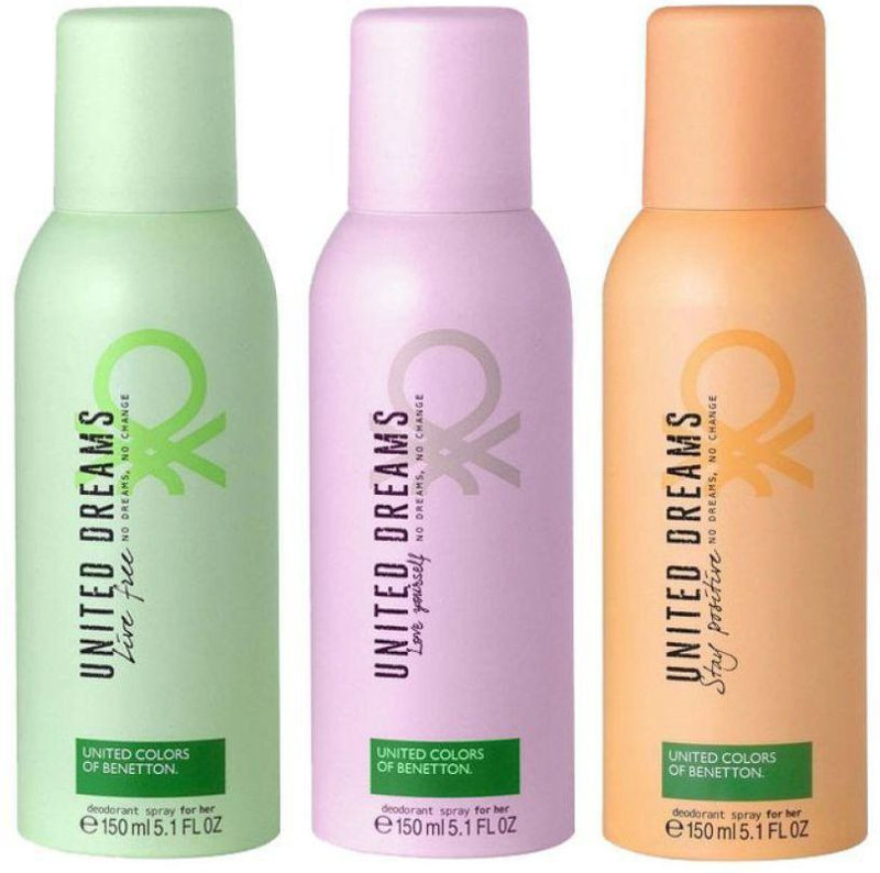 united dreams united color of benetton Deodorant Spray  -  For Women(150 ml, Pack of 3)