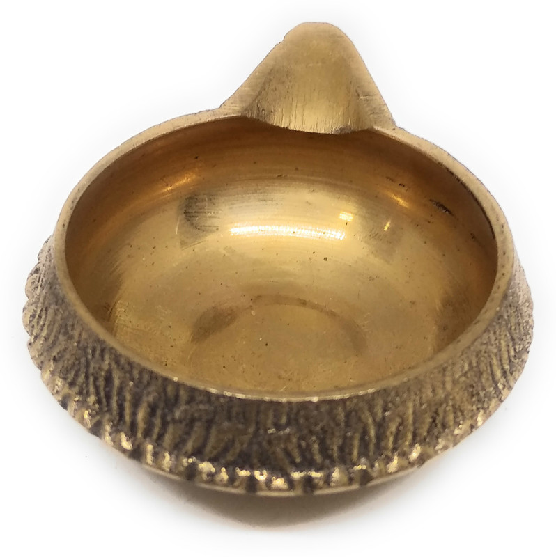 astrosale Ashtdhatu Kuber Diya Oil Lamp in Brass For Puja Temple (Big) Brass Table Diya(Height: 2 inch)