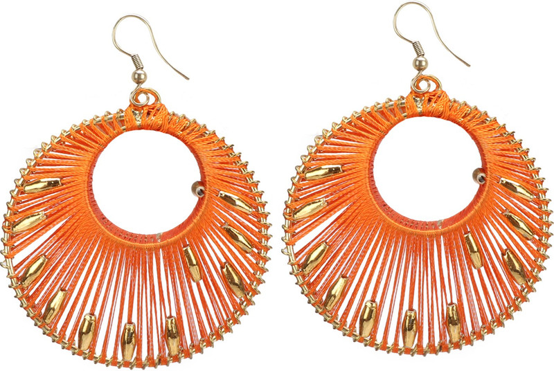 zilleria Designer Round Stones Studded earring4 Metal, Alloy, Cotton Dori, Silk Dori Jhumki Earring, Earring Set