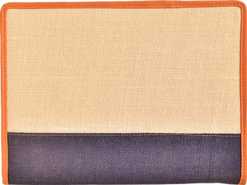 jharcraft Jute File Folder(Set Of 1, Off White, Blue)