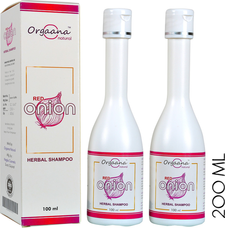 orgaana Red Onion Shampoo for Hair Growth and Hair fall Control pack of 2(200 ml)