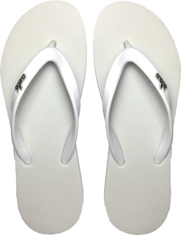 aele Women's/girls Anti Slippery (Natural Rubber) Indoor Outdoor White Beach Flip Flops