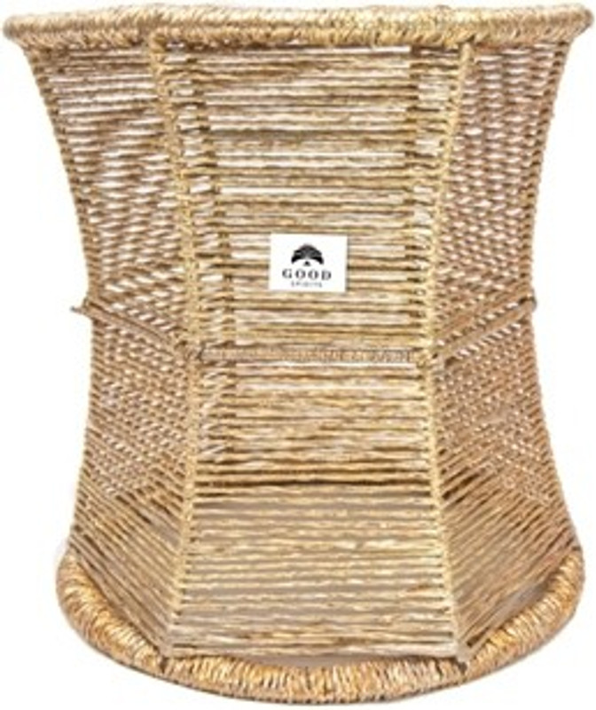 rajasthani handmade mudda Stool(Gold)