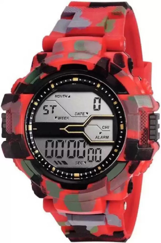 fabb collections digital watch red miltry watch for college boys , men etc Digital Watch  - For Men