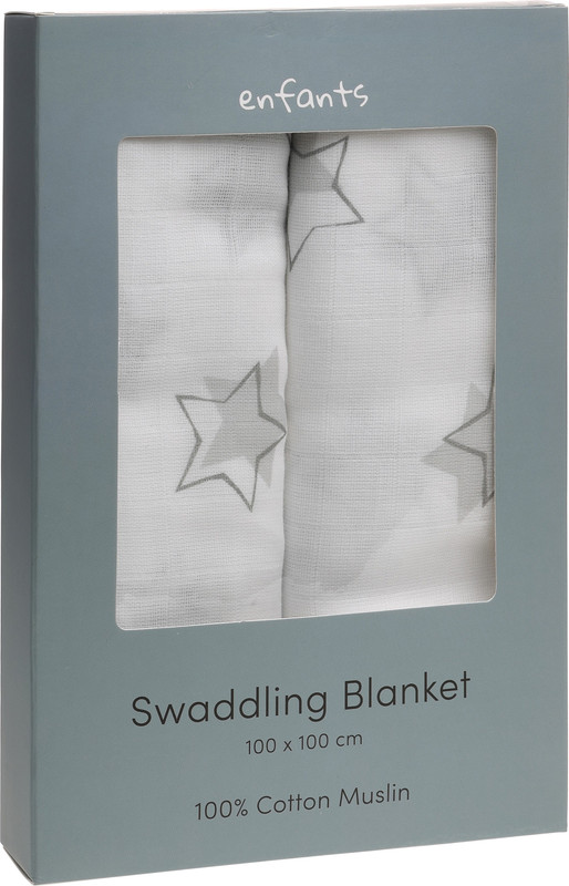 enfants Printed Single Swadding Baby Blanket(Cotton, pack of 2 100x100)