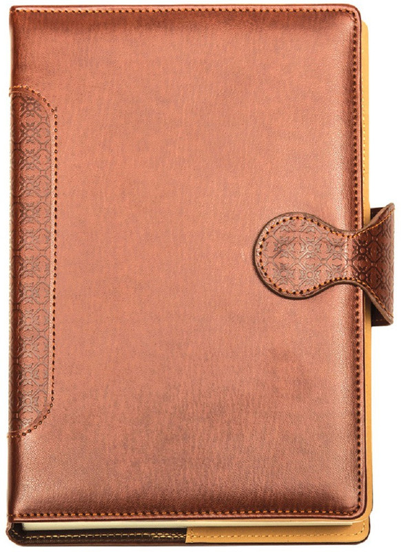 Viva Global A5 Diary(viva sense A5 Tan Multidated Portfolio Diary 400 pages Designer Loop with Deboss Personal and Office Stationary Diary, Tan)