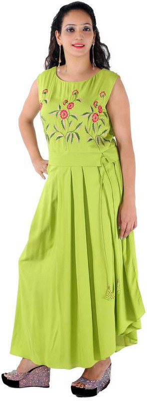Kuri Kawaii Women Maxi Green Dress | Desertcart Gibraltar