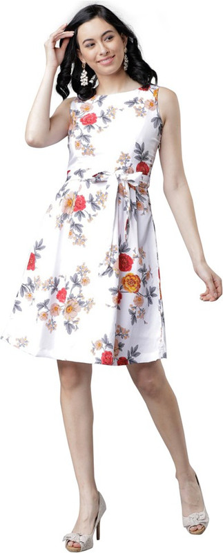 princess trade link Women Fit and Flare Multicolor Dress