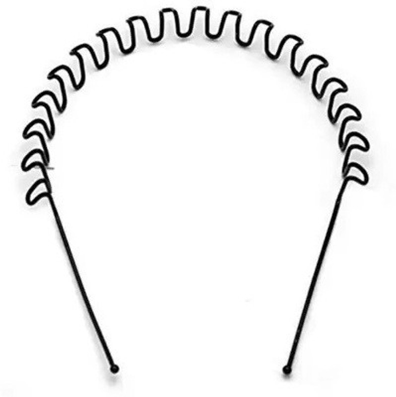moviya UNISEX WAVY HAIR RING metal Hair Band(Black)