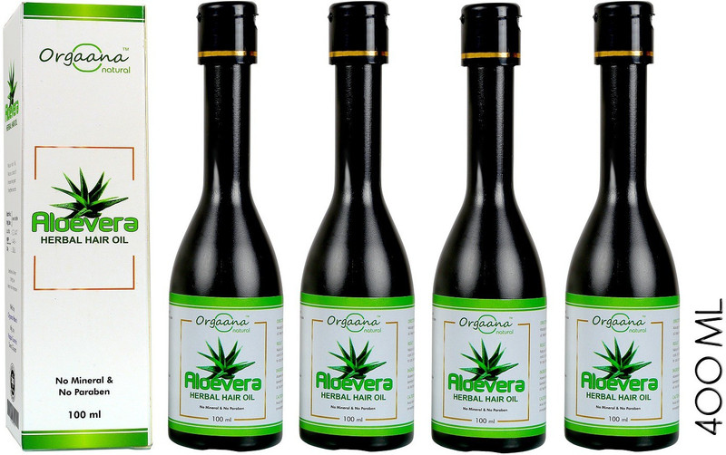 orgaana Natural Aloevera herbal hair oil with 11 herbs perfectly blended Hair Oil(400 ml)